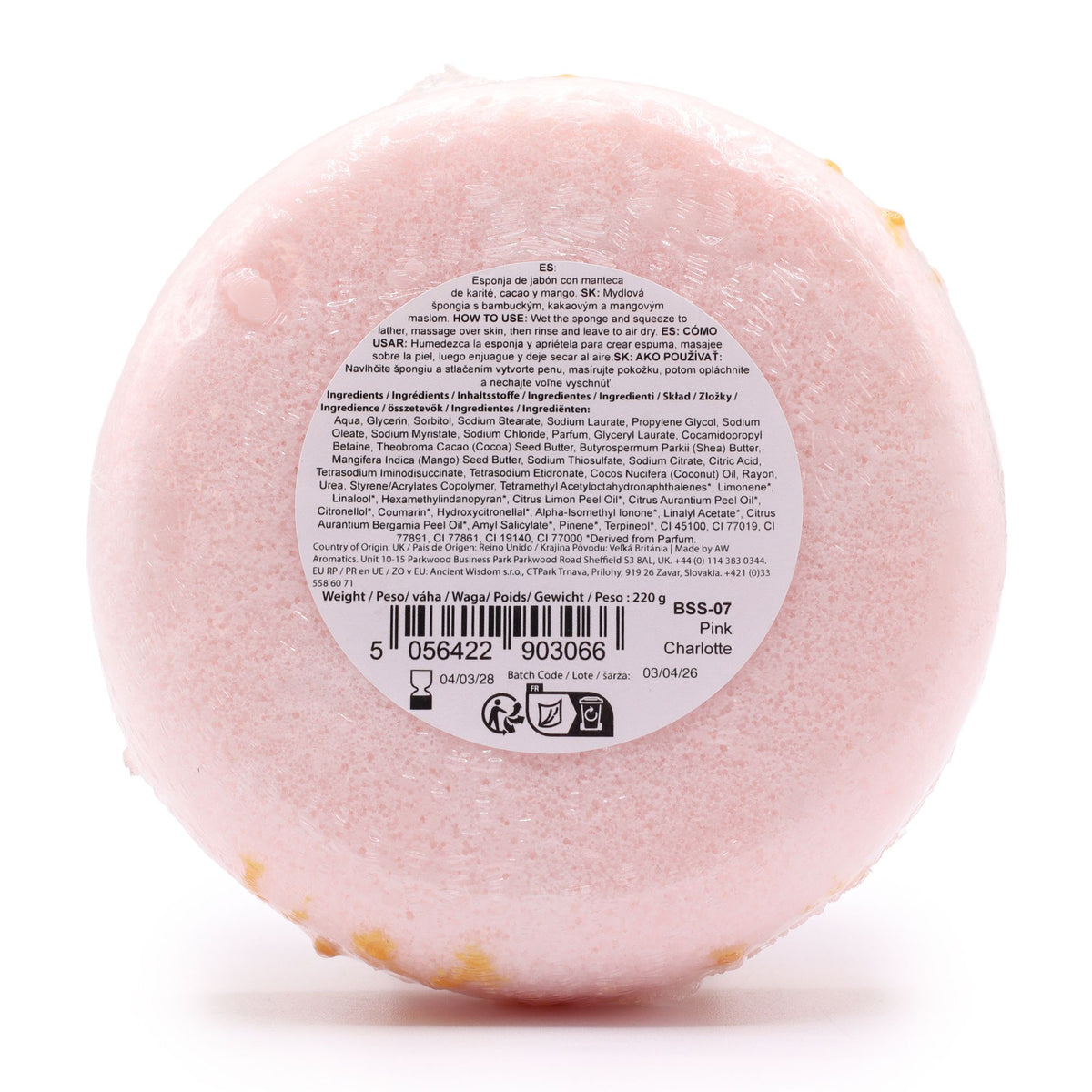 AW Dropship UK Butter Bubble Soap - Pink Charlotte - Butter Bubble Soap Sponges