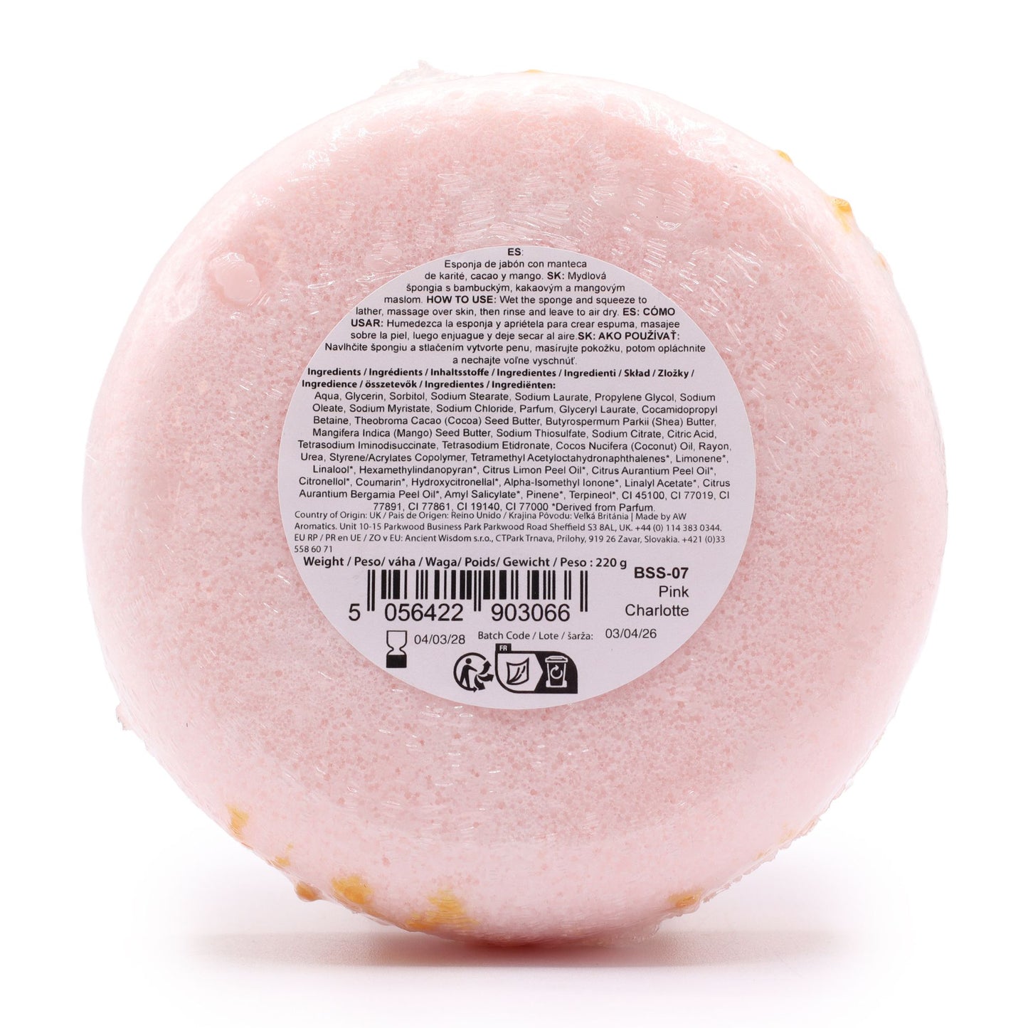 AW Dropship UK Butter Bubble Soap - Pink Charlotte - Butter Bubble Soap Sponges