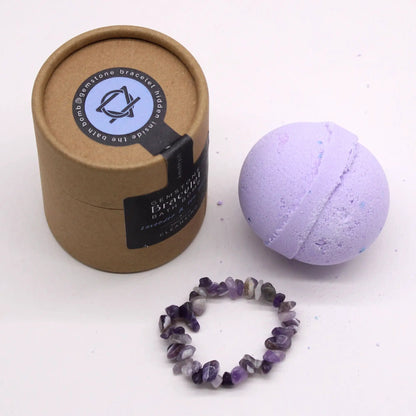 Ancient Wisdom Amethyst Gemstone Bracelet Bath Bomb Lavender Tea Tree - Everyday Bargainz