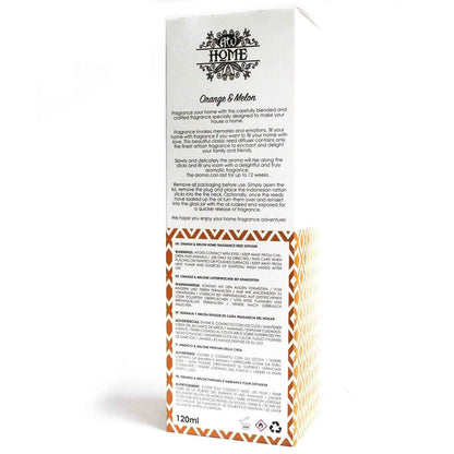 120ml Reed Diffuser Orange Melon for Fresh Home Fragrance - Everyday Bargainz