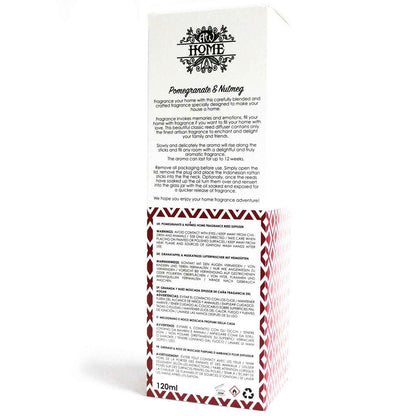 120ml Reed Diffuser Pomegranate Nutmeg for Invigorating Home Fragrance - Everyday Bargainz