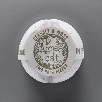 Agnes + Cat Bath Fizzer Sea Salt And Moss Fragrance Handmade In UK - Everyday Bargainz