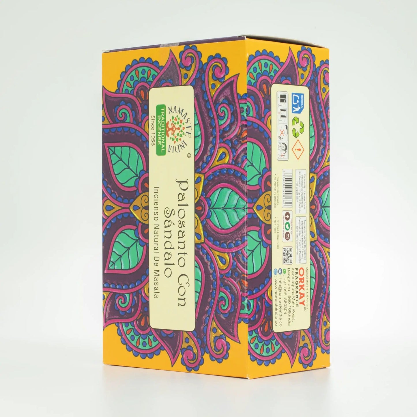 AW Dropship UK Namaste Mandala Masala Incense - Palo Santo with Sandalwood - Natural Namaste Masala Incense Sticks