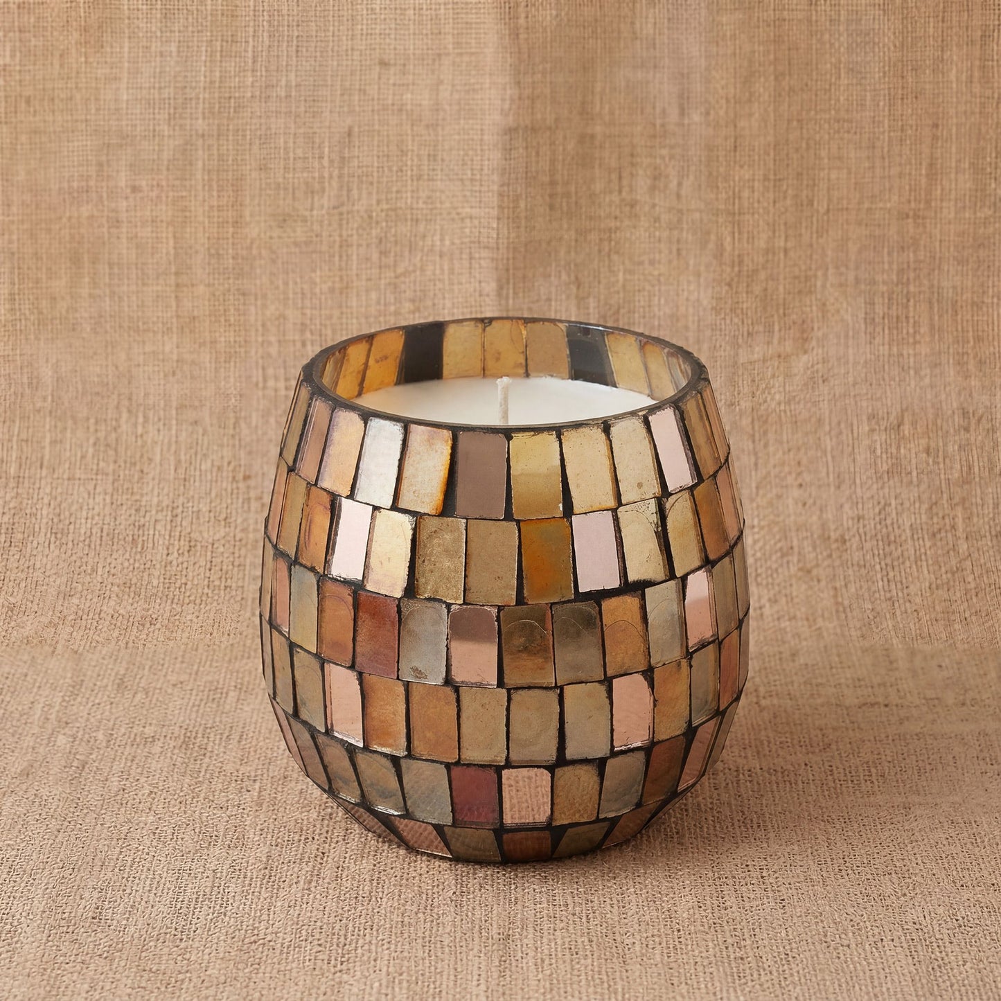 AW Dropship UK Small Glass Jar Candles - Amber Mosaic - Glass Jar Candles