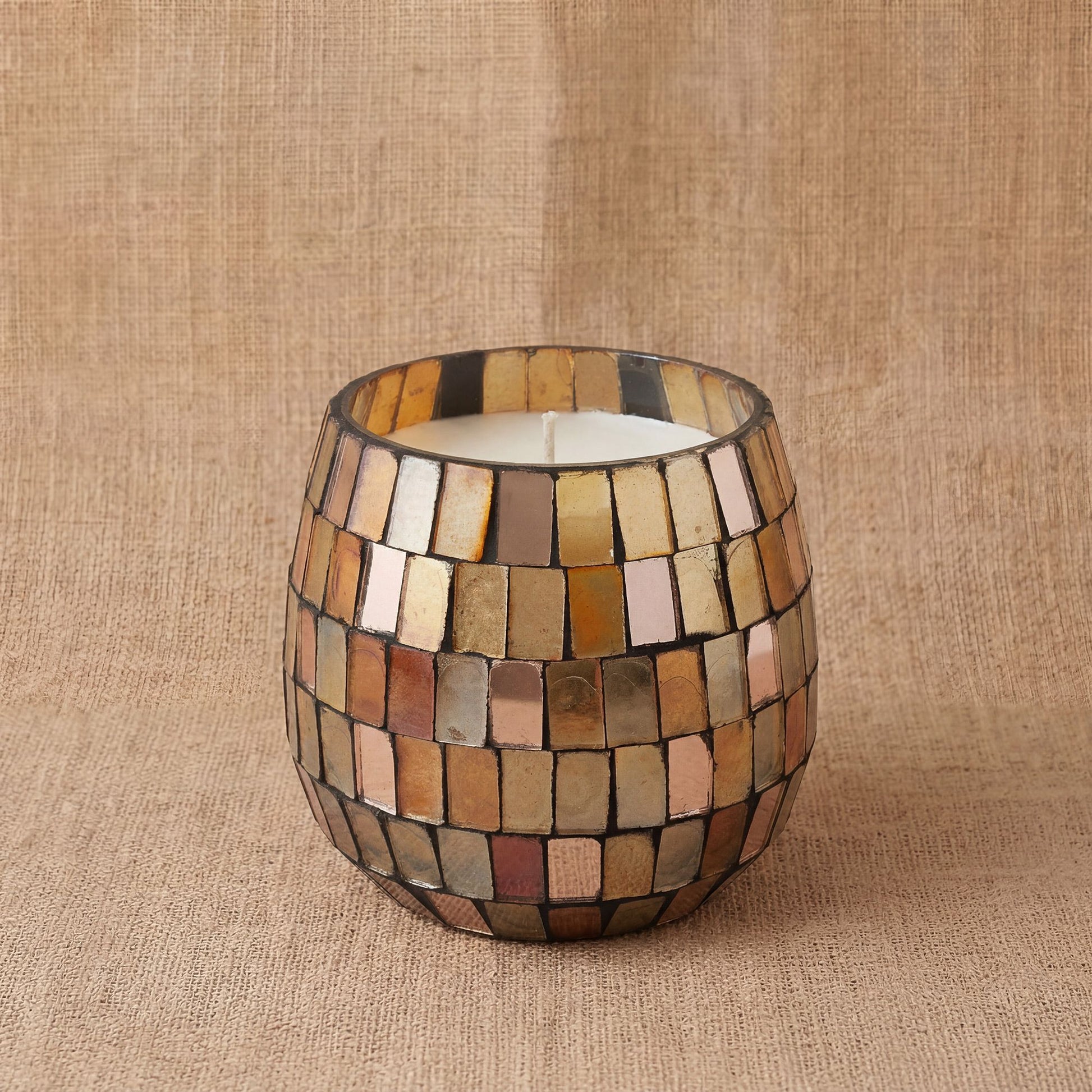 AW Dropship UK Small Glass Jar Candles - Amber Mosaic - Glass Jar Candles