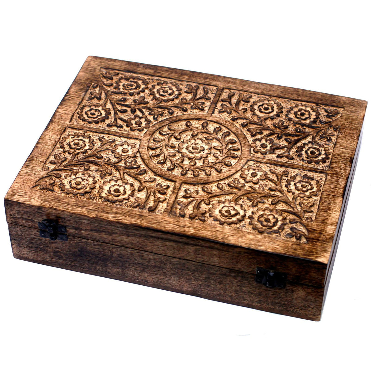 Mango Aromatherapy Box - Floral: Elegant Storage for 80 Essential Oil Bottles