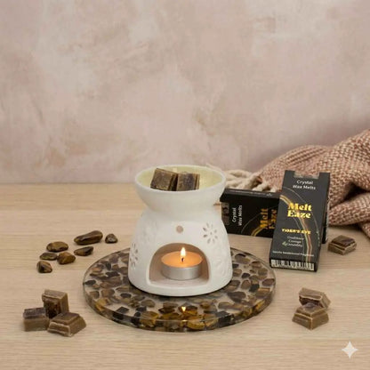 MeltEaze Crystal Wax Melts 50g Tigereye Vanilla Sandalwood - Everyday Bargainz