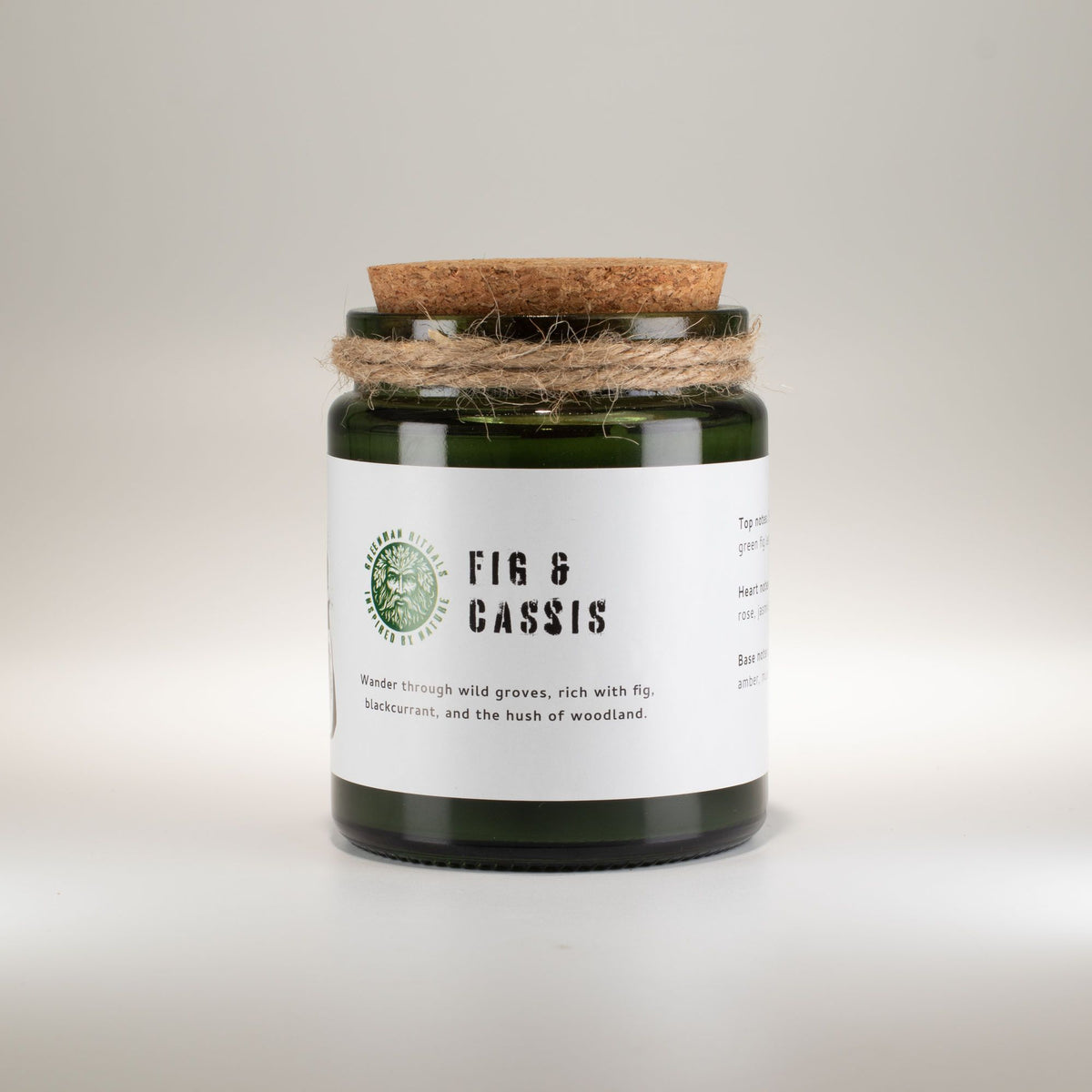 Discover Tranquility with the Greenman Woodwick Soy Candle - Fig & Cassis