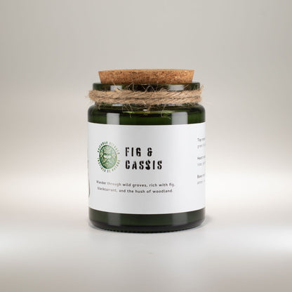 Discover Tranquility with the Greenman Woodwick Soy Candle - Fig & Cassis