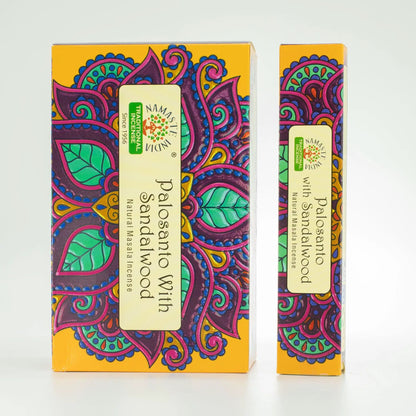 AW Dropship UK Namaste Mandala Masala Incense - Palo Santo with Sandalwood - Natural Namaste Masala Incense Sticks