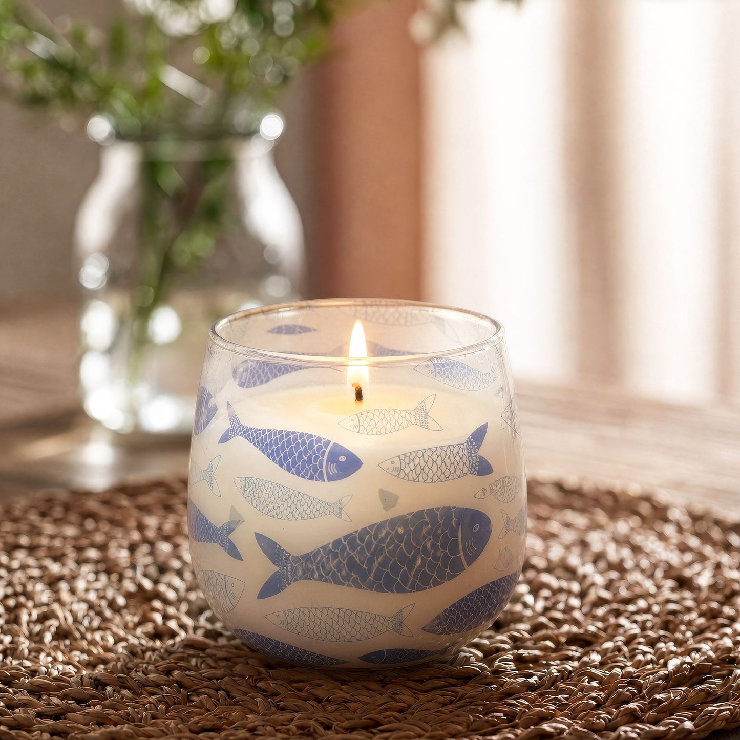 AW Dropship UK Medium Glass Jar Candles - Seabreeze - Glass Jar Candles