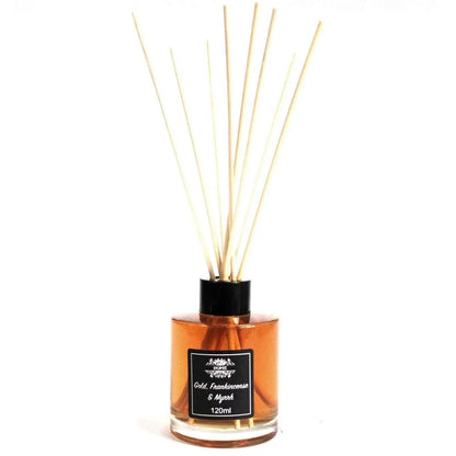 120ml Reed Diffuser Gold Frankincense Myrrh for Invigorating Aromatherapy - Everyday Bargainz