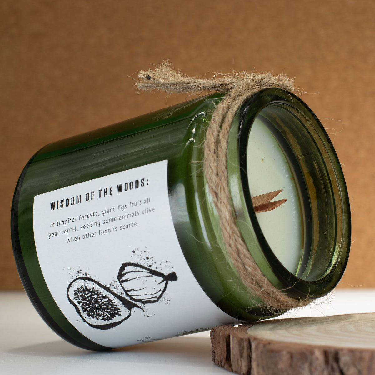 Discover Tranquility with the Greenman Woodwick Soy Candle - Fig & Cassis