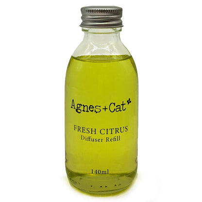 Agnes + Cat Reed Diffuser Refill - Fresh Citrus Scent 150ml for Lasting Fragrance - Everyday Bargainz