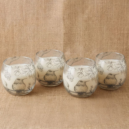AW Dropship UK Small Glass Jar Candles - Drawn by Flame - Glass Jar Candles