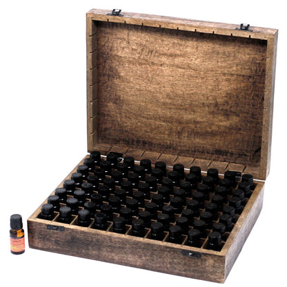 Mango Aromatherapy Box - Floral: Elegant Storage for 80 Essential Oil Bottles