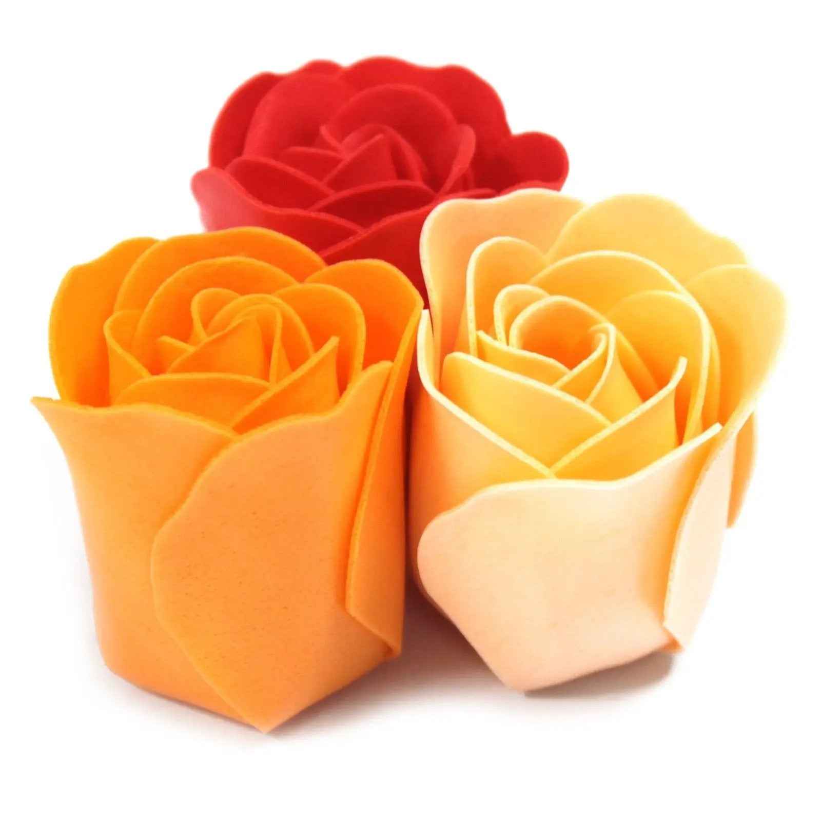 AW Dropship UK Set of 9 Soap Flower Box - Peach Roses - Luxury Soap Flowers