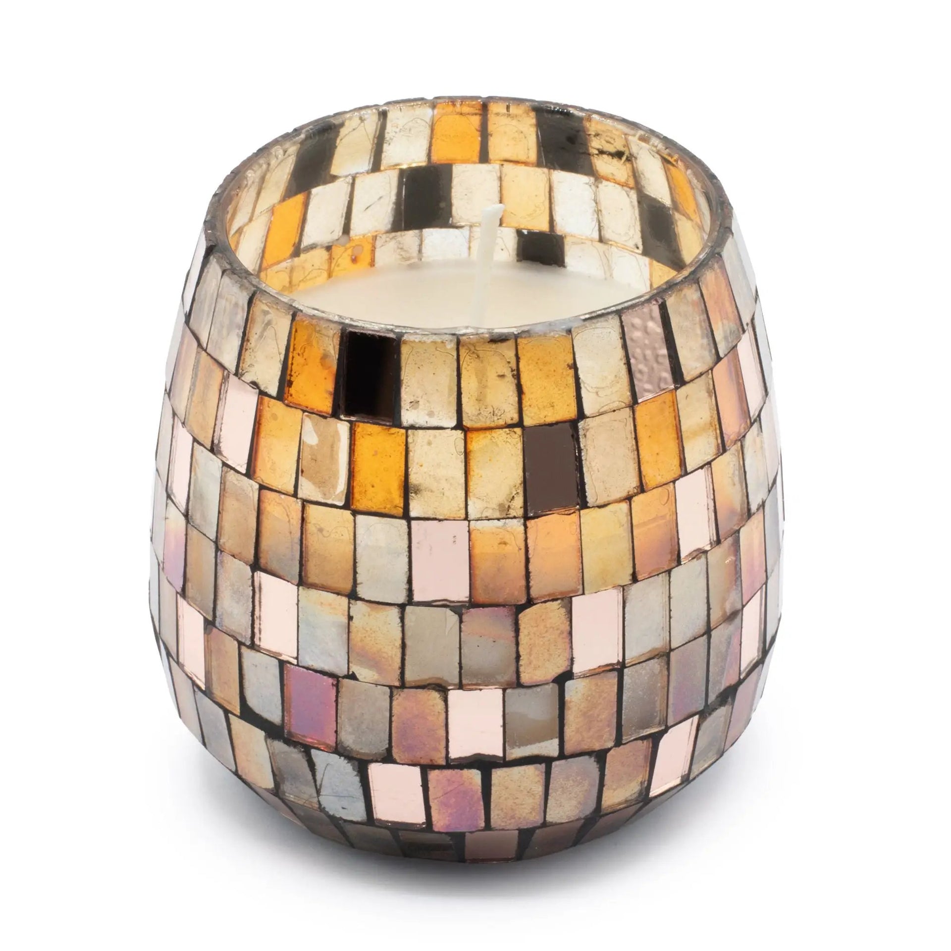 AW Dropship UK Medium Glass Jar Candles - Amber Mosaic - Glass Jar Candles