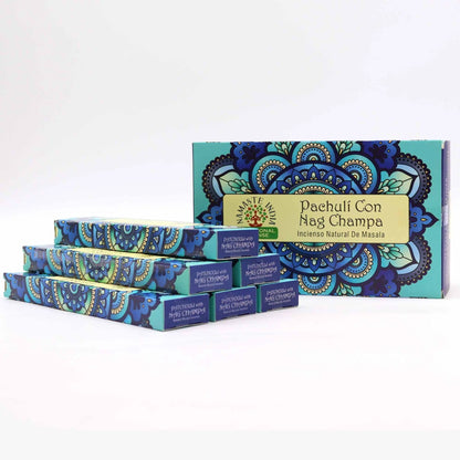 AW Dropship UK Namaste Mandala Masala Incense - Patchouli With Nag Champa - Natural Namaste Masala Incense Sticks
