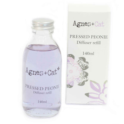 Agnes + Cat Reed Diffuser Refill - Pressed Peonies 150ml for Long-Lasting Fragrance - Everyday Bargainz