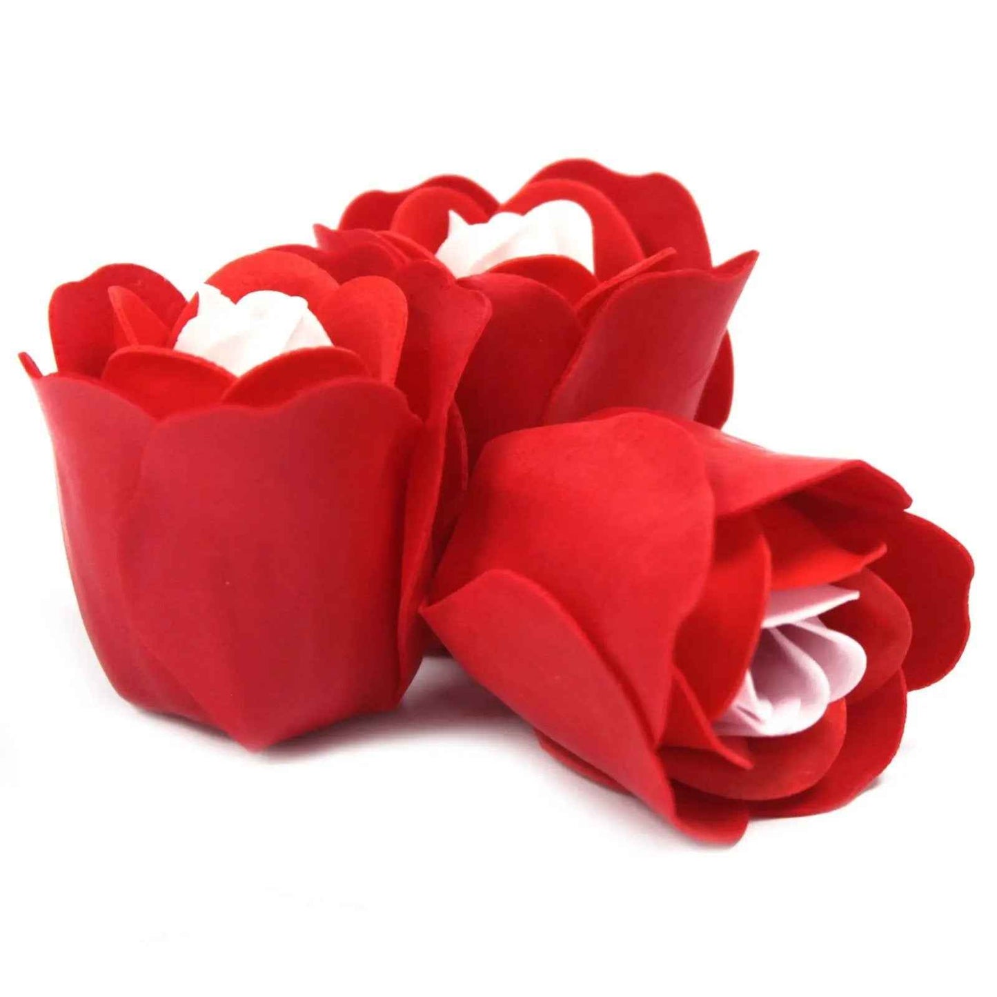 AW Dropship UK Set of 3 Soap Flower Heart Box - Red Roses - Luxury Soap Flowers