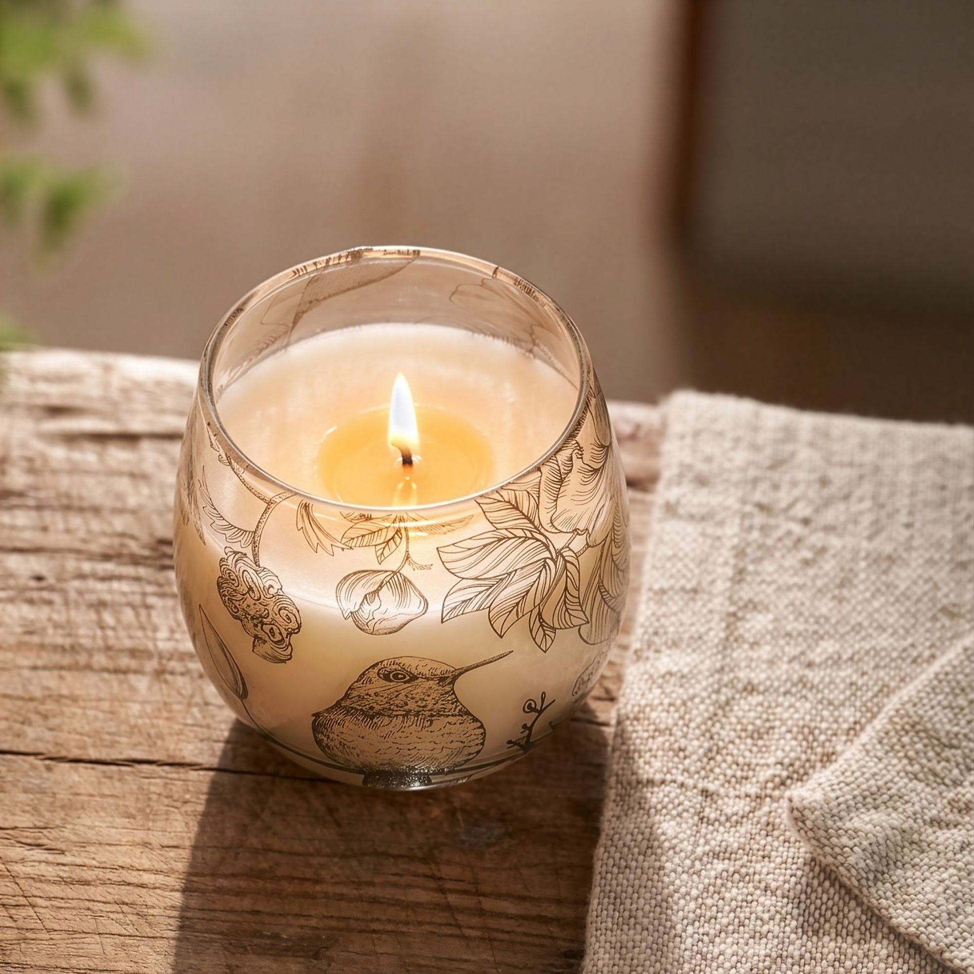 AW Dropship UK Small Glass Jar Candles - Drawn by Flame - Glass Jar Candles