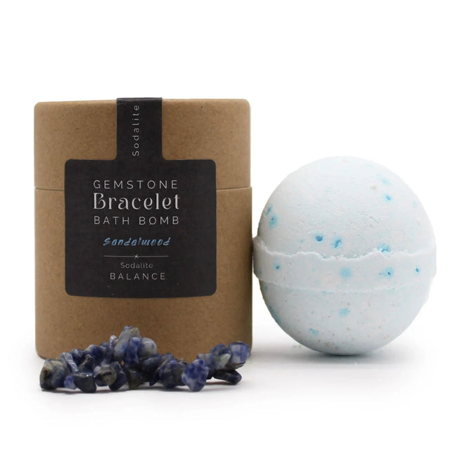Ancient Wisdom Sodalite Gem Bracelet Bath Bomb Sandalwood - Everyday Bargainz