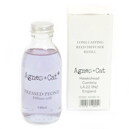 Agnes + Cat Reed Diffuser Refill - Pressed Peonies 150ml for Long-Lasting Fragrance - Everyday Bargainz