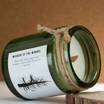 Woodwick Soy Candle Ash & Woodsmoke - Embrace the Cozy Warmth of Nature