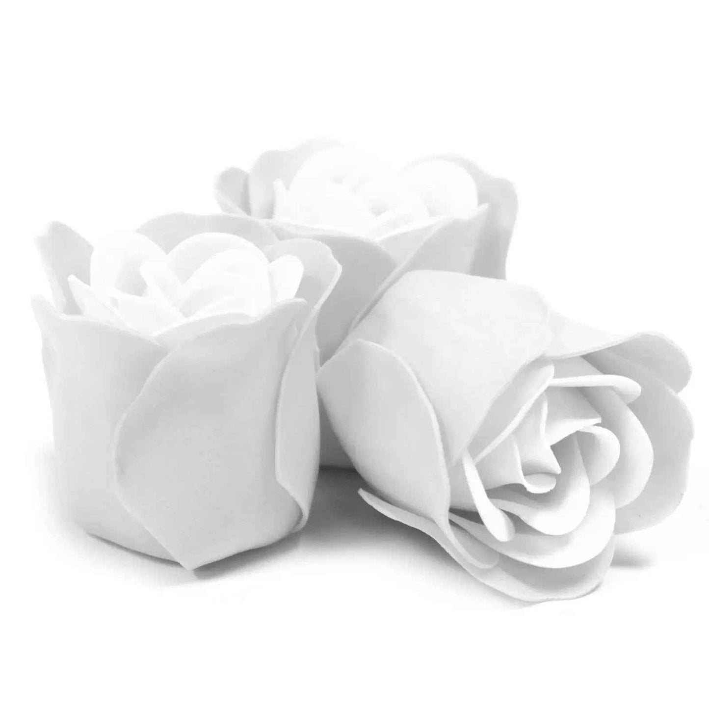 Ancient Wisdom White Heart Box 3 Luxury Soap Flowers