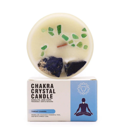 Chakra Crystal Candles - Throat Chakra by AW Dropship UK