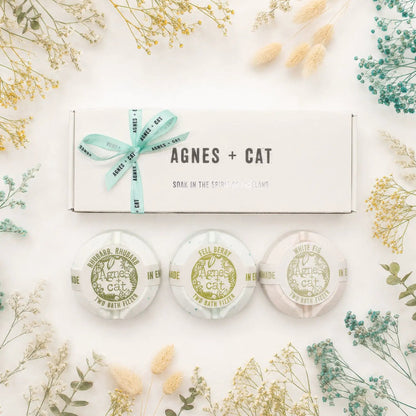 Agnes and Cat Berry and Fig Bath Fizzer Gift Set With Three Large Fizzers - Everyday Bargainz