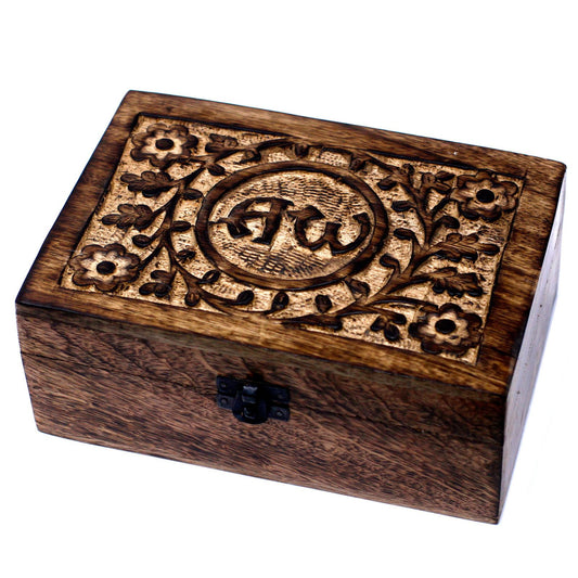 Mango Wood Aromatherapy Box – Elegant Storage for Essential Oils Holds 24