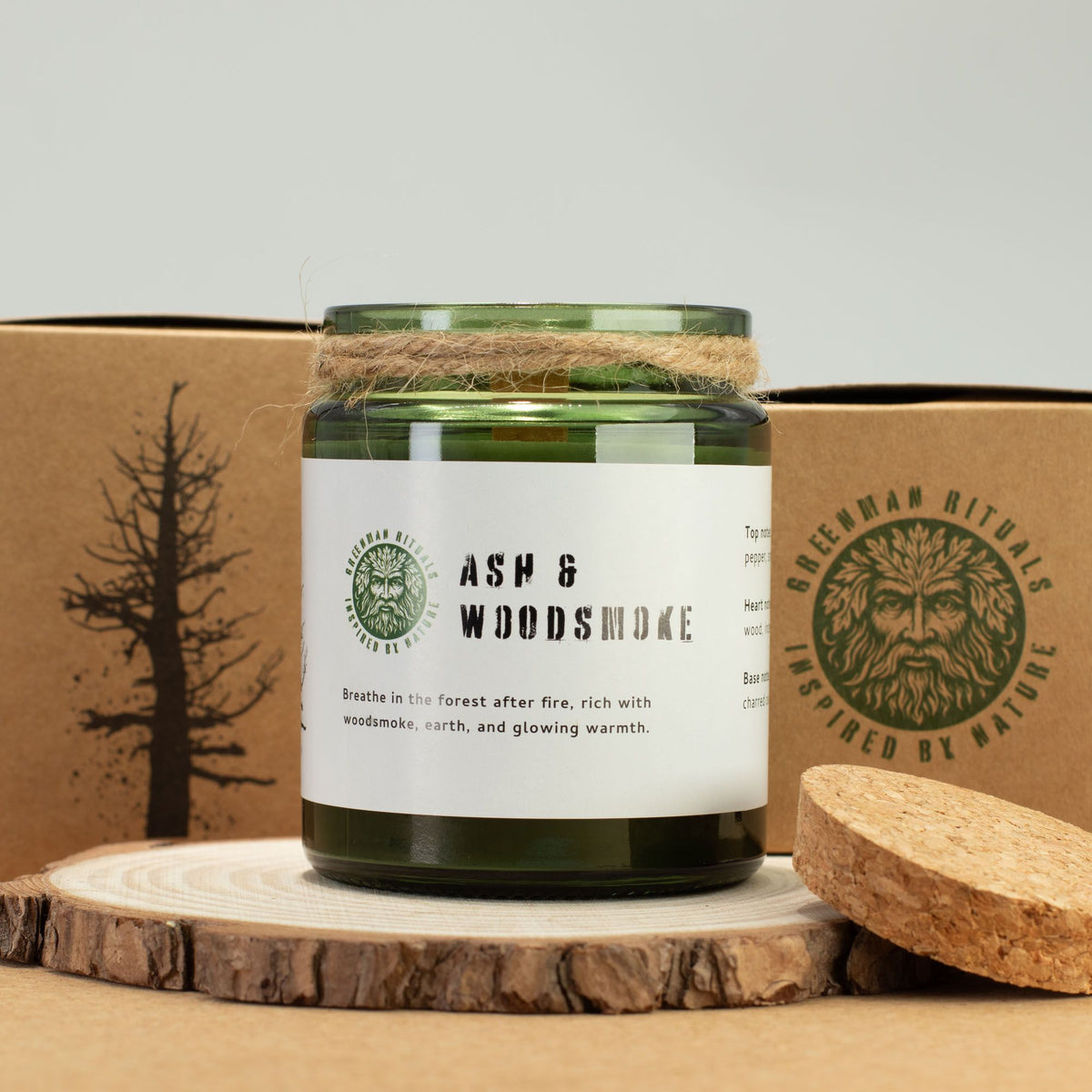 Woodwick Soy Candle Ash & Woodsmoke - Embrace the Cozy Warmth of Nature