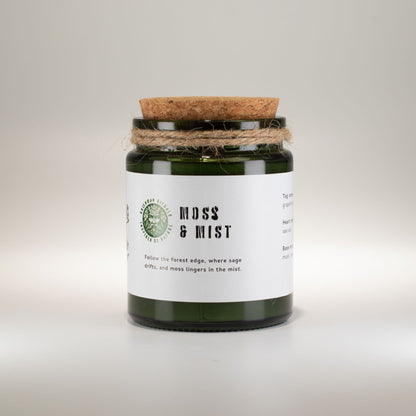 Woodwick Soy Candle - Greenman Moss & Mist: Immerse Yourself in Nature's Serenity