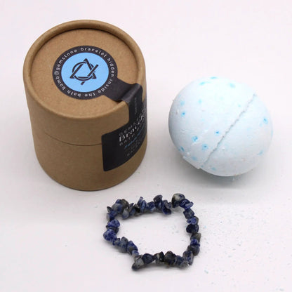 Ancient Wisdom Sodalite Gem Bracelet Bath Bomb Sandalwood - Everyday Bargainz