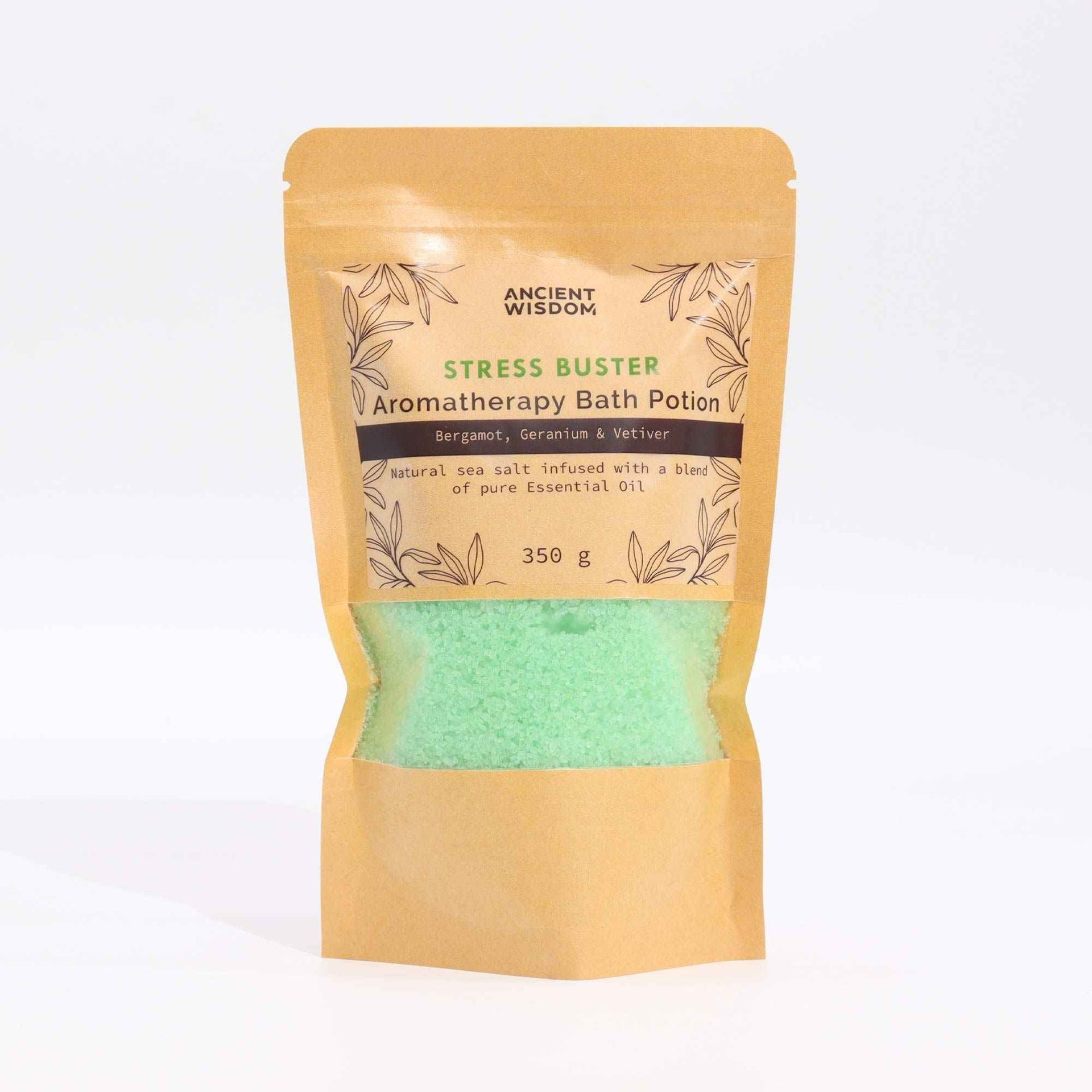 Ancient Wisdom Ancient Wisdom Stress Buster Aromatherapy Bath Potion 350g - Bath Salts & Soaks Aromatherapy Bath Potion 350g