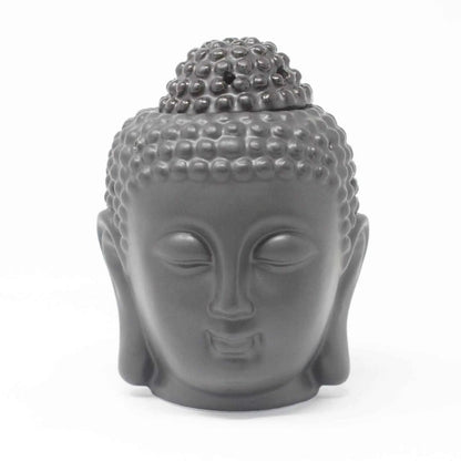 Buddha Head Oil Burner - Dark Brown Decorative Aromatherapy Essential Oil Diffuser - Everyday Bargainz