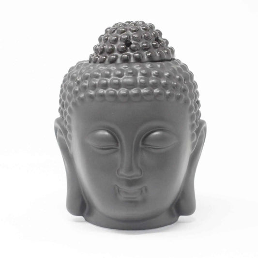 Buddha Head Oil Burner - Dark Brown Decorative Aromatherapy Essential Oil Diffuser - Everyday Bargainz