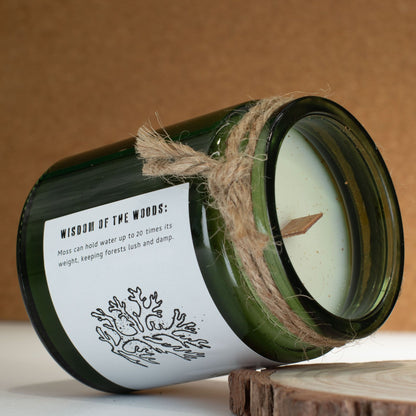Woodwick Soy Candle - Greenman Moss & Mist: Immerse Yourself in Nature's Serenity