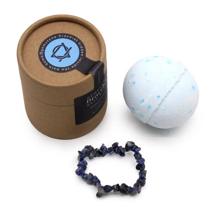 Ancient Wisdom Sodalite Gem Bracelet Bath Bomb Sandalwood - Everyday Bargainz