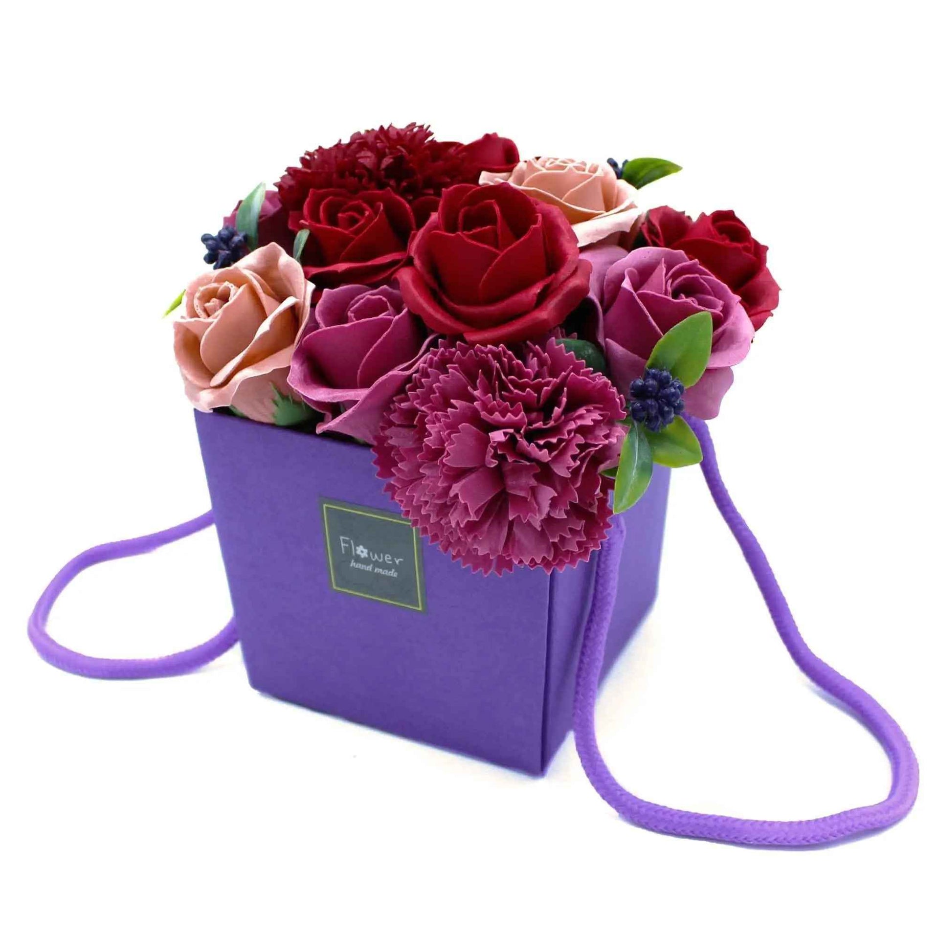 Ancient Wisdom Luxury Soap Flower Bouquet, Purple Garden