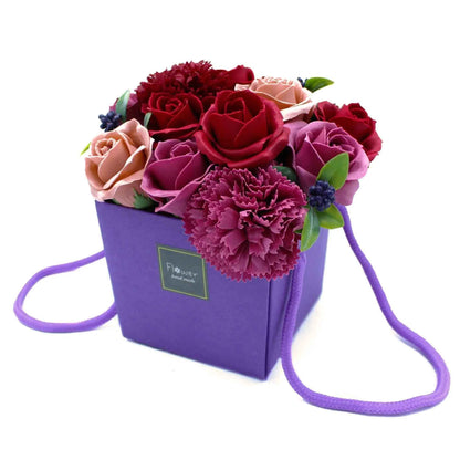 Ancient Wisdom Luxury Soap Flower Bouquet, Purple Garden