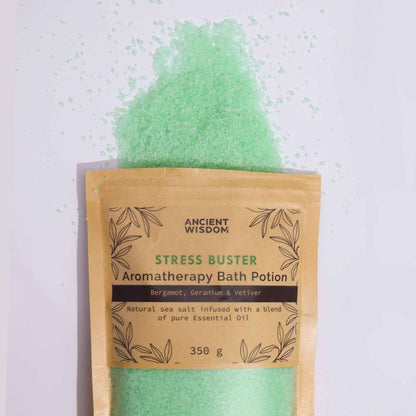 Ancient Wisdom Ancient Wisdom Stress Buster Aromatherapy Bath Potion 350g - Bath Salts & Soaks Aromatherapy Bath Potion 350g