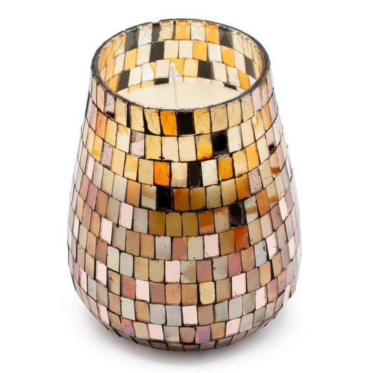 AW Dropship UK Tall Glass Jar Candles - Amber Mosaic - Glass Jar Candles
