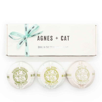 Agnes and Cat Berry and Fig Bath Fizzer Gift Set With Three Large Fizzers - Everyday Bargainz