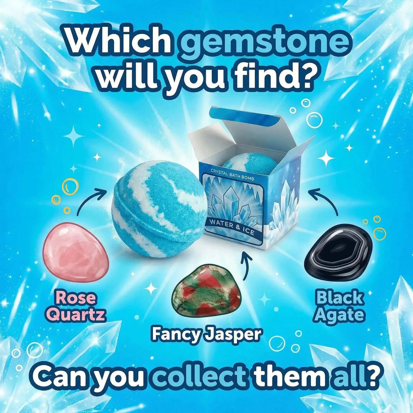 AW Dropship UK Elemental Crystal Bath Bomb - Water - Elemental Crystal Bath Bombs