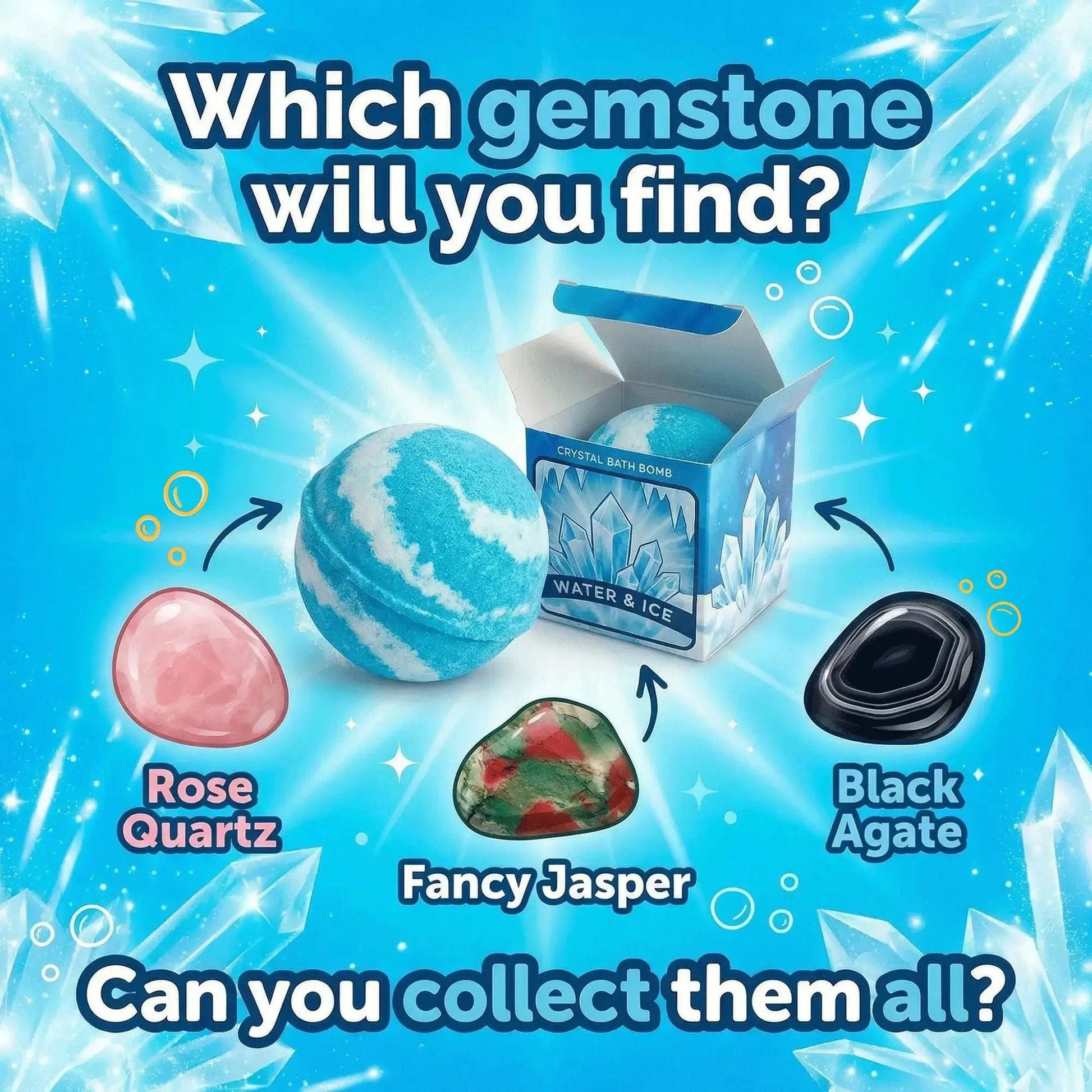 AW Dropship UK Elemental Crystal Bath Bomb - Water - Elemental Crystal Bath Bombs