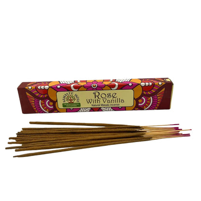 AW Dropship UK Namaste Mandala Masala Incense - Rose With Vanilla - Natural Namaste Masala Incense Sticks
