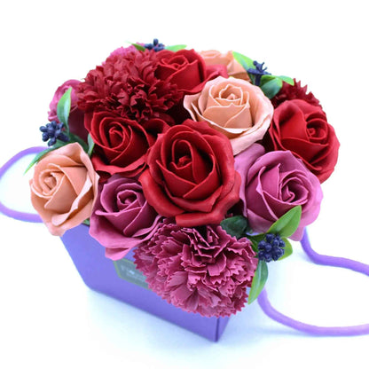 Ancient Wisdom Luxury Soap Flower Bouquet, Purple Garden